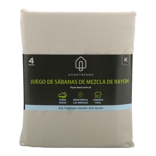 Ht Set De Sabanas King Gris