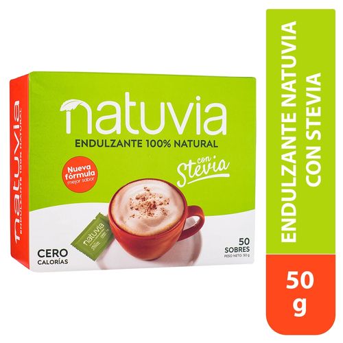 Endulzante natural Natuvia con stevia sin calorías - 50 g
