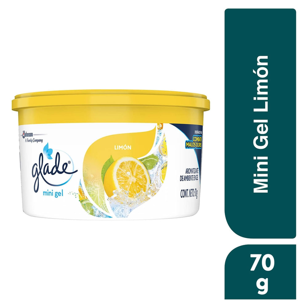 Glade Aromatizante Mini Gel Limón 70 g