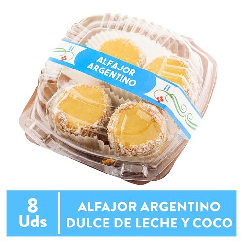 Alfajor La Martina argentino dulce de leche y coco 8 Uds - 320 g