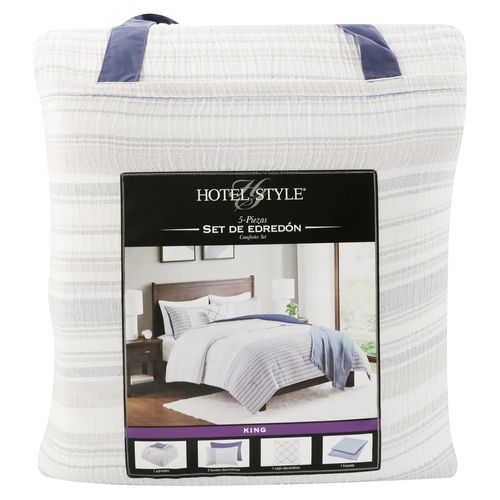 Edredon Hotel Style pasadena indigo - 5 piezas