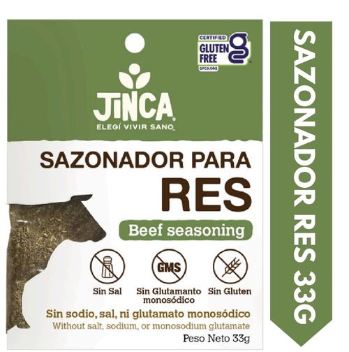 Sazonador Jinca sin sal para carne de res - 33 g