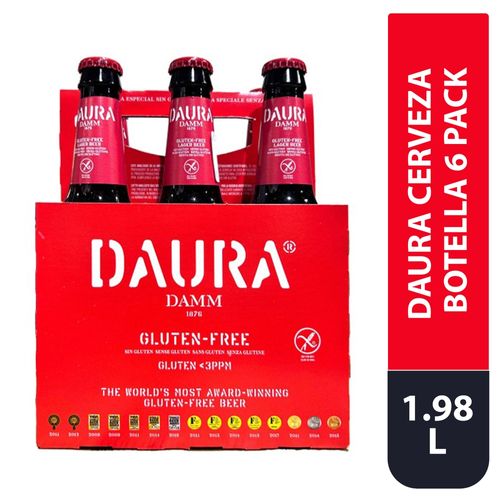 Damm Cerveza Botella 6pack 1980ml