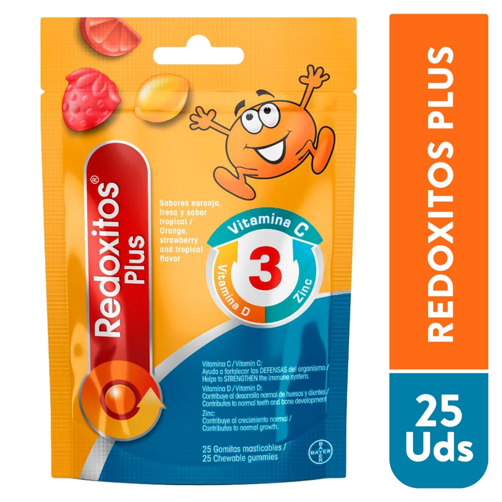 Redoxitos Gomitas vitamina C D y Zinc Pack 25