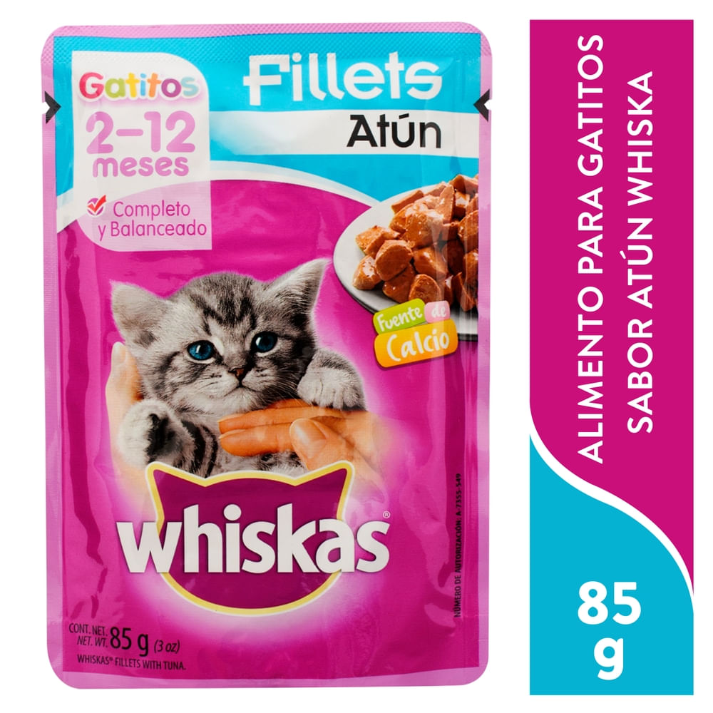Whiskas Alimento húmedo para gatitos sabor atún 85 g