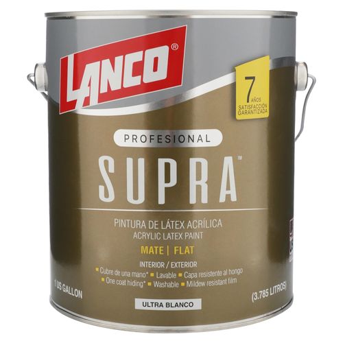 Pintura Lanco supra color blanco -1 Galón