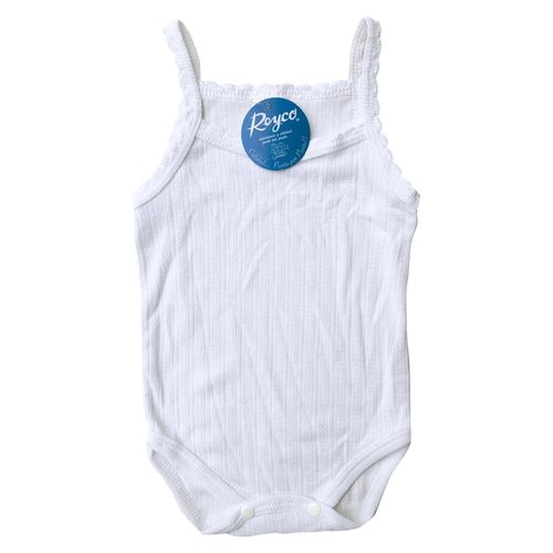 Mameluco Reyco Color Blanco De Tirantes, Para Bebé - Talla 1