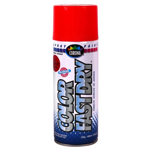 Pintura En Spray Corona Fast Dry Color Scarlet Rojo -400ml