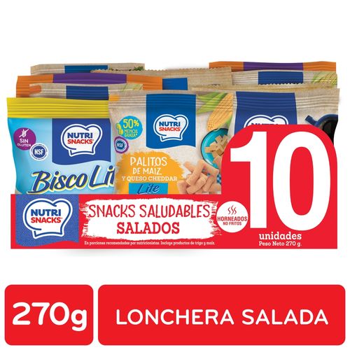 Snacks Nutrisnacks Saludables Salados Surtidos 10 Uds - 270 g