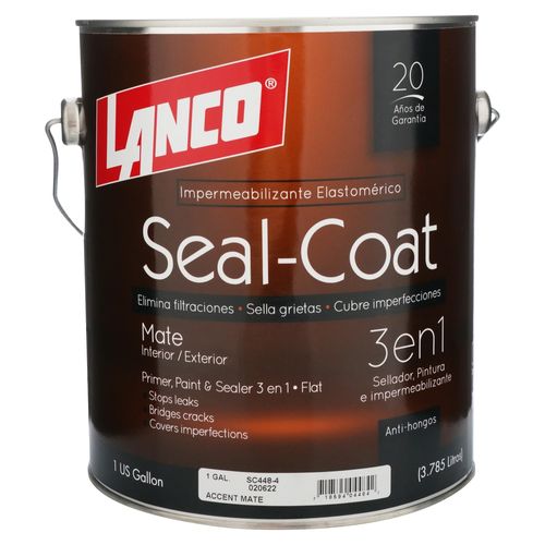 Sellador Pintura e impermeabilizante Lanco 3 en 1 Color Accent Mate para Interior y Exterior -1 Galón