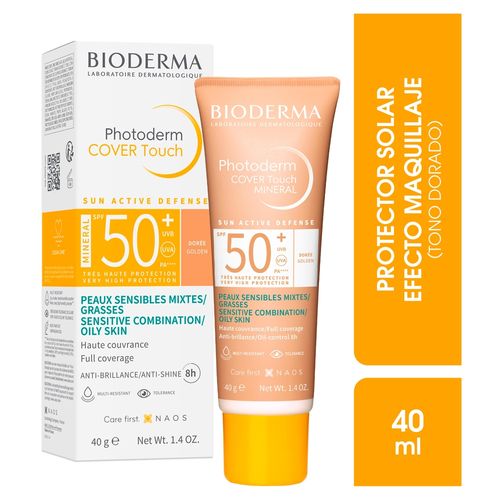 Protector Solar Bioderma efecto cover tono dorado spf50 - 40 g