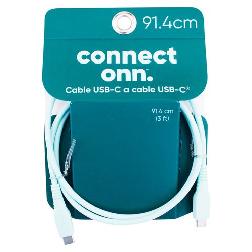 Cable Onn  3 USB C To USB C de silicón