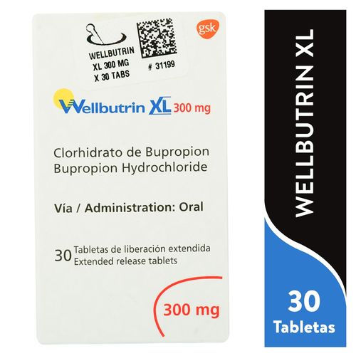 Wellbutrin Xl 300 Mg X30 Tabletas