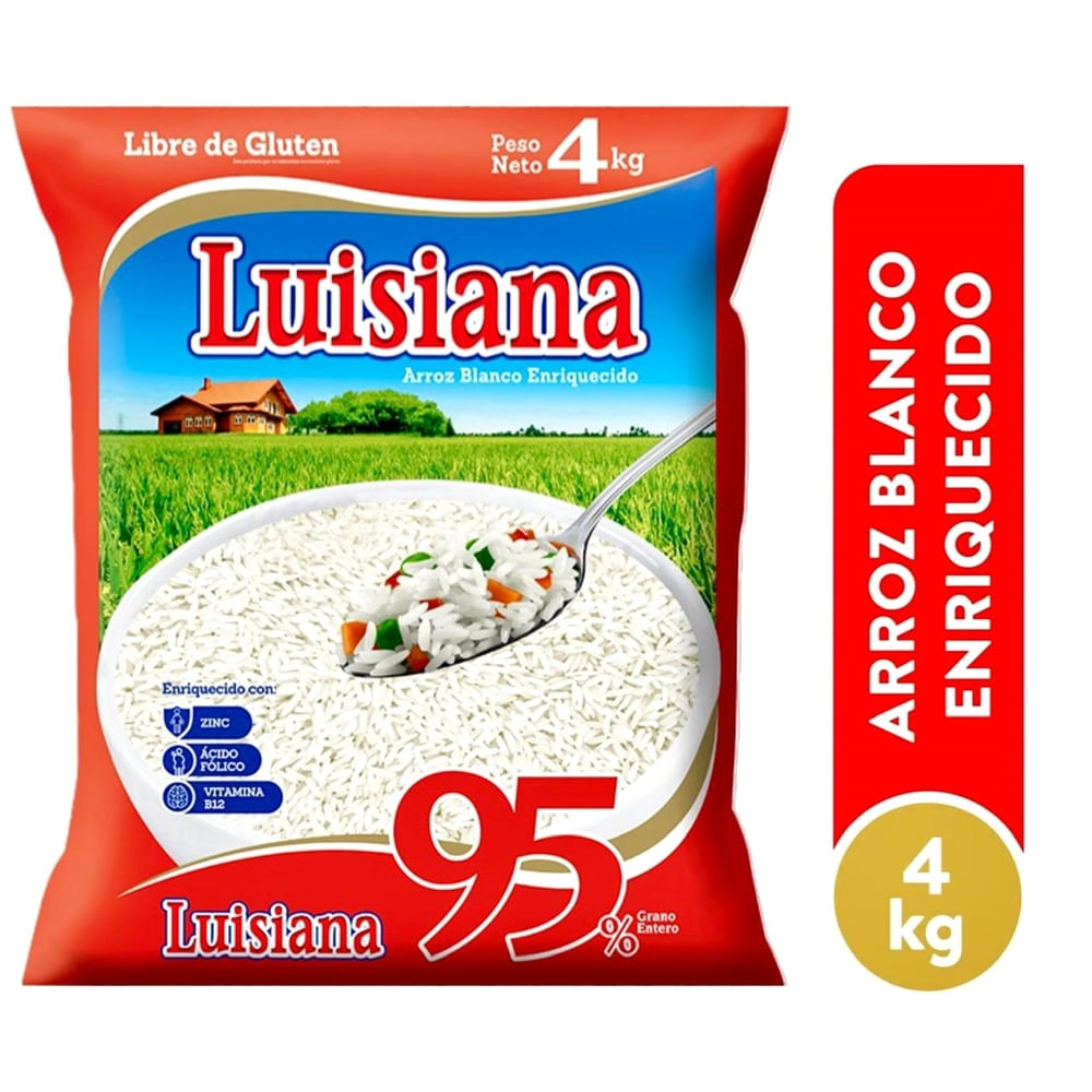 Luisiana Arroz 95% Grano Entero 4 kg