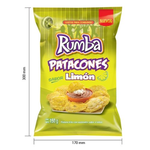Snack patacones Rumba limón y sal - 150 g