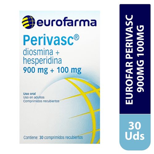 Perivasc Eurofarma  900mg/100mg caja 30 comprimidos - Precio indicado por comprimido