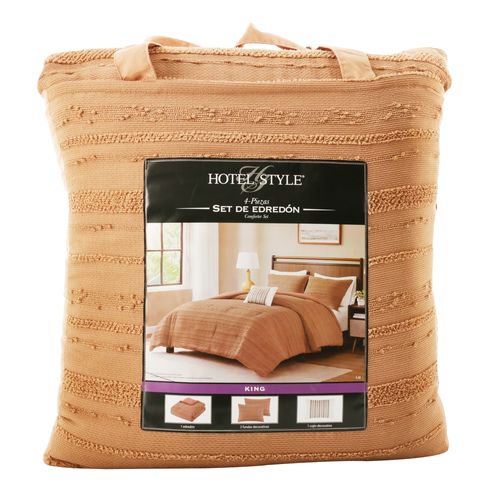 Hs Edredon Liz 4pzs K Coral Ea