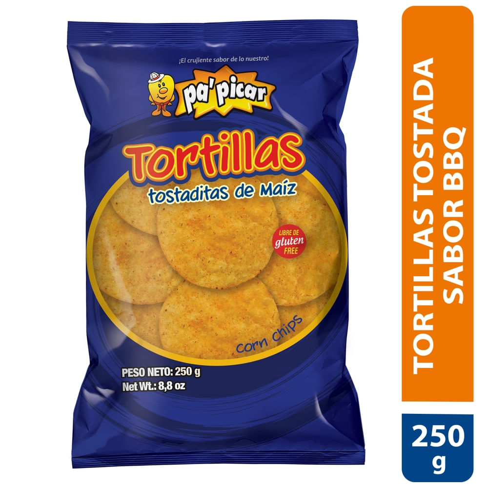 St. Eve Tortilla pa'picar tostaditas de maíz barbacoa 250 g