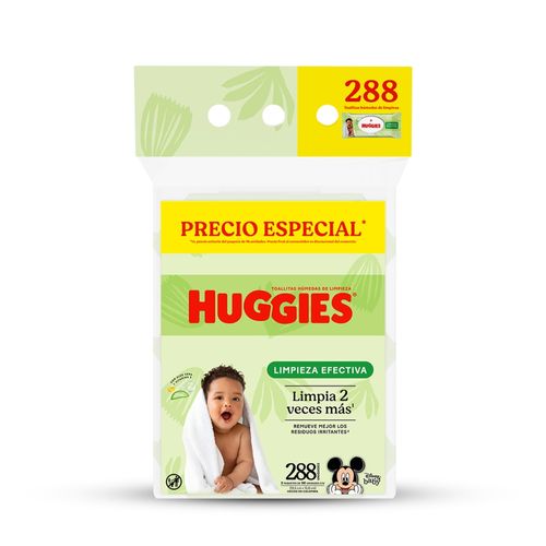 Toallitas Húmedas Huggies Limpieza Efectiva Desechables - 288 Unidades