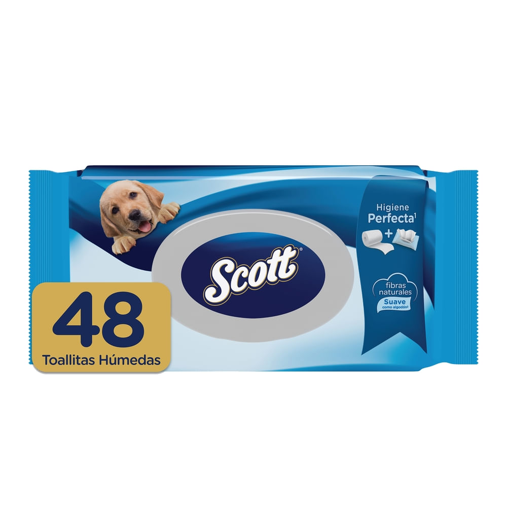 Scott Papel Higiénico Húmedo Pack 48
