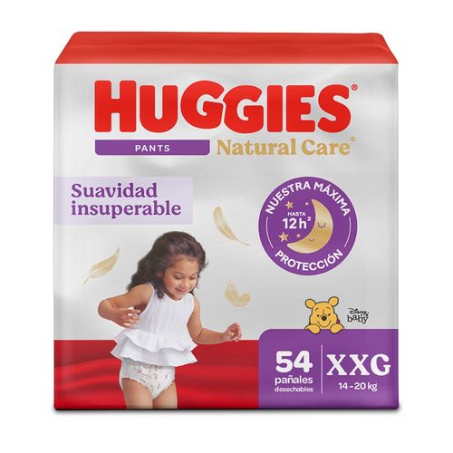 Pañales Huggies Natural Care Pants Etapa 5/XXG - 54 Unidades