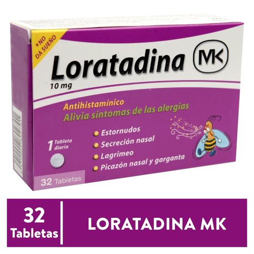 Loratadina Mk 10 Mg X 32 Tabletas