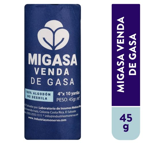 Venda de gasa Migasa 4"x 10 yardas