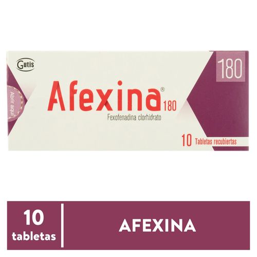 Afexina Gutis 180 Mg, Precio indicado por unidad