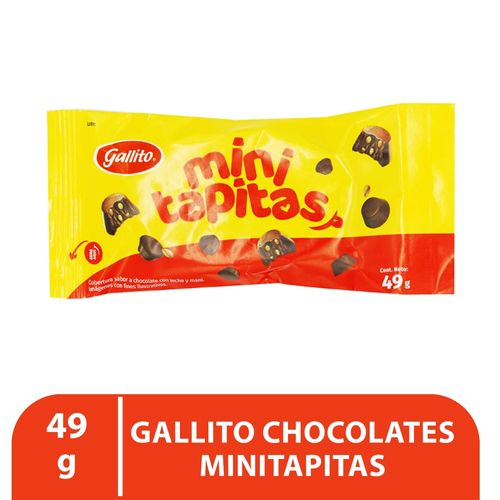 Chocolate Gallito Minitapitas Tableta - 49 g