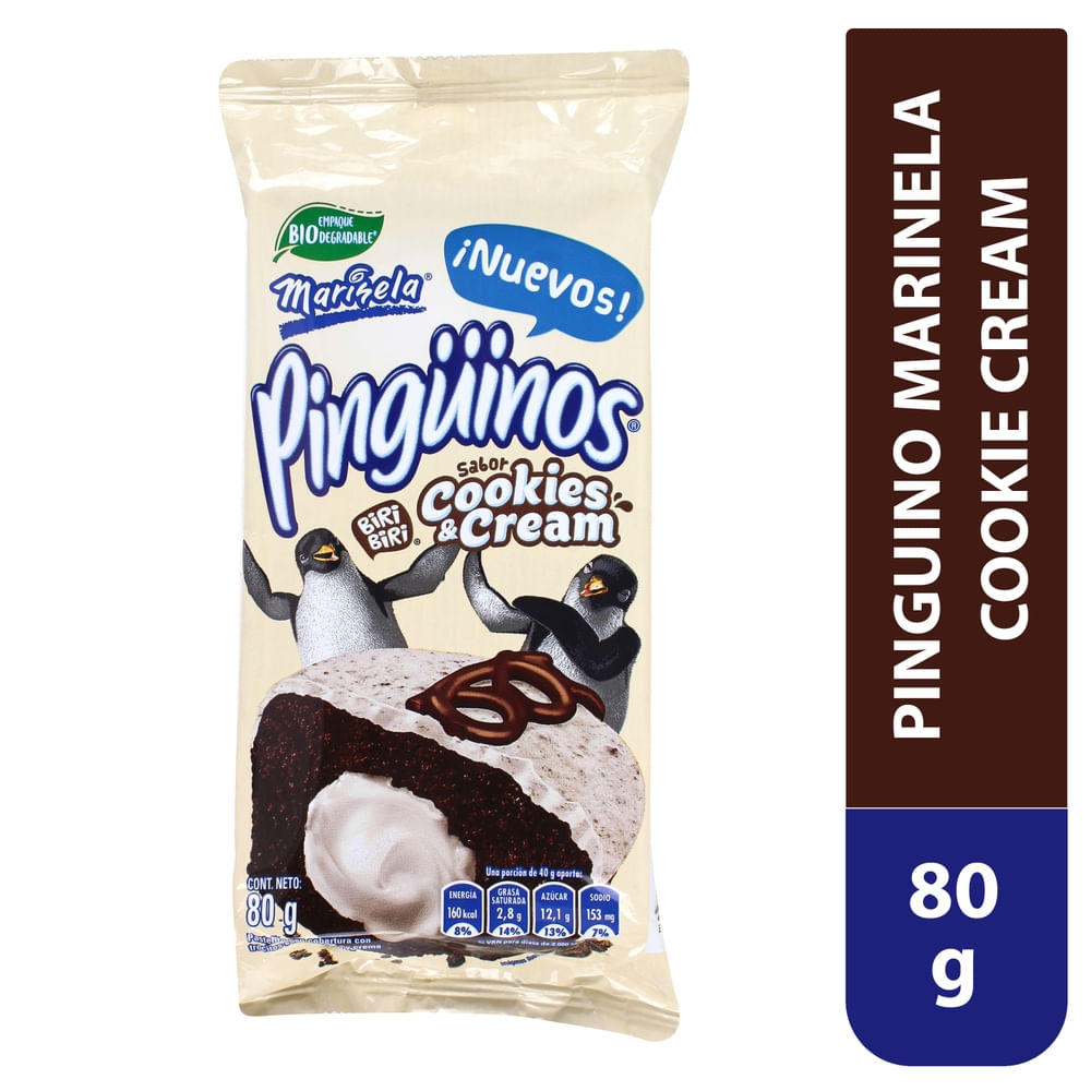Marinela Pinguinos Cookies y Cream 80 g