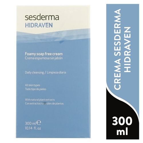 Crema espumosa Serderma hidraven sin jabón - 300 ml