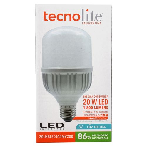 Bombillo Tecnolite LED 20W100-240V6500KE271800LM
