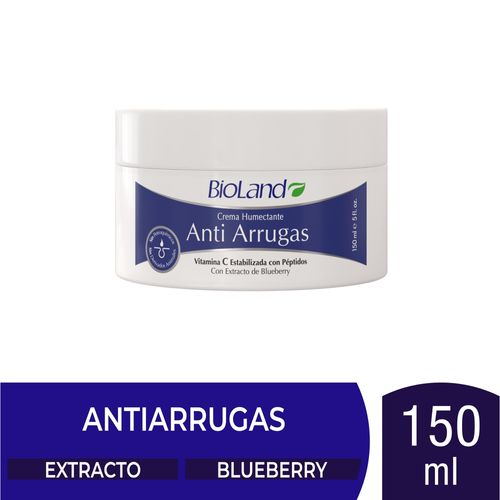 Crema Humectante Bioland Extracto de  Blue Berry Antiarrugas  - 150 ml