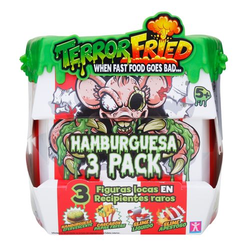 Juguete Terror Fried caja de hamburguesa - 3 Uds