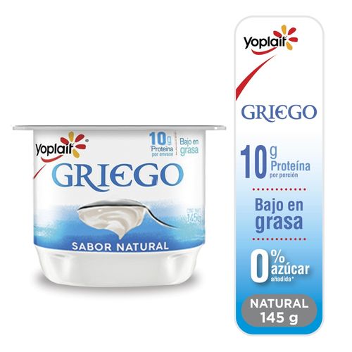 Yogurt Yoplait griego natural Bajo En Grasa - 145 g