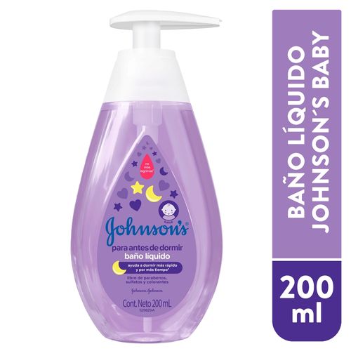 Baño Líquido Bebé Johnson's Para Antes de Dormir - 200 ml