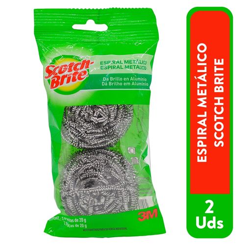 Espiral Metálica Scotch Brite Limpieza Pesada - 2Uds