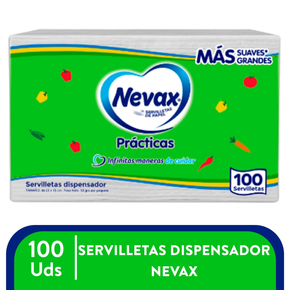 Nevax Servilletas dispensador de papel practicas más suaves más grandes Pack 100