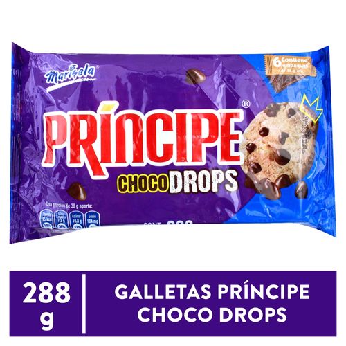Galleta Príncipe Choco Drops 6 pack - 228 g