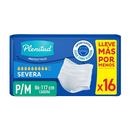 Pañal para adulto Plenitud protect plus P/M - 16 Uds