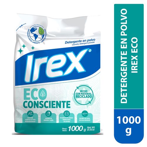 Detergente en polvo Irex eco concentrado - 1000 g