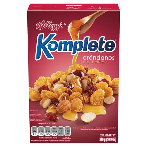 Cereal Kelloggs Komplete Arándanos - 310 g