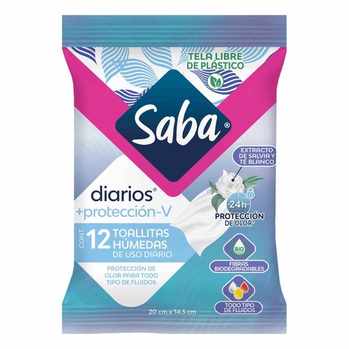 Toallitas Húmedas Más Protección- V Con Extracto De Salvia Y Té Blanco - 12Uds