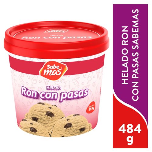 Helado Sabemas ron con pasas - 484 g