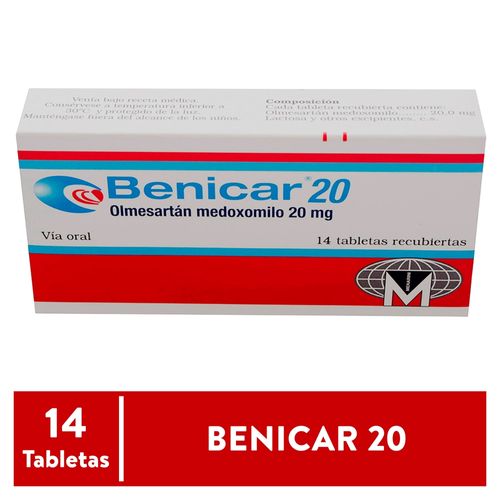 Benicar Menarini 20 20 Mg X 14 Tabletas