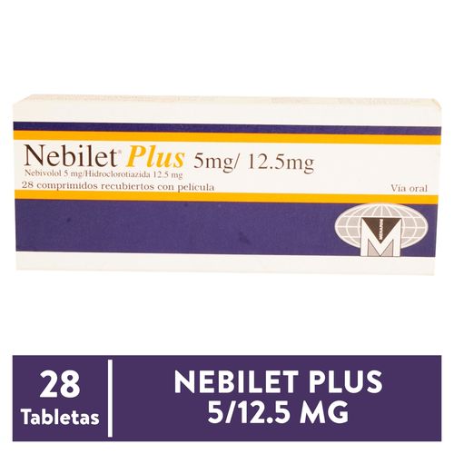 Nebilet Plus 5mg /12,5mg caja 28 comprimidos - Precio indicado por caja