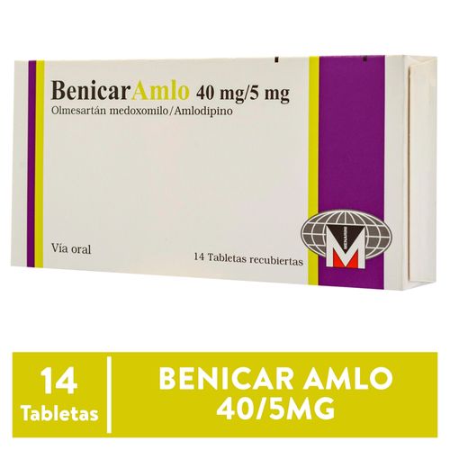 Benicar Amlo 40/5 mg caja 14 comprimidos - Precio indicado por caja