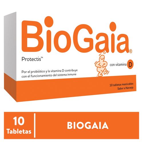 Masticables Abbott Biogaia Con Vitamida D Sabor Naranja - 10 Tabletas