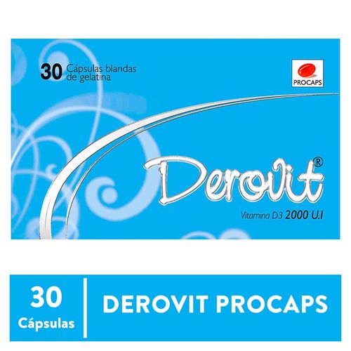 Derovit procaps 2000 UI caja 30 comprimidos - Precio indicado por caja