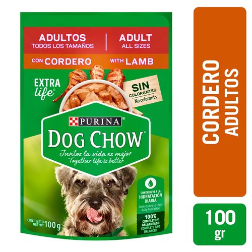 Alimento húmedo para perro Purina Dog Chow todos los tamaños cordero - 100 g